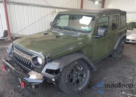 2020 Jeep Wrangler Unlimited Willys Sport 4X4 z USA, uszkodzony, nr VIN 1C4HJXDGXLW309945
